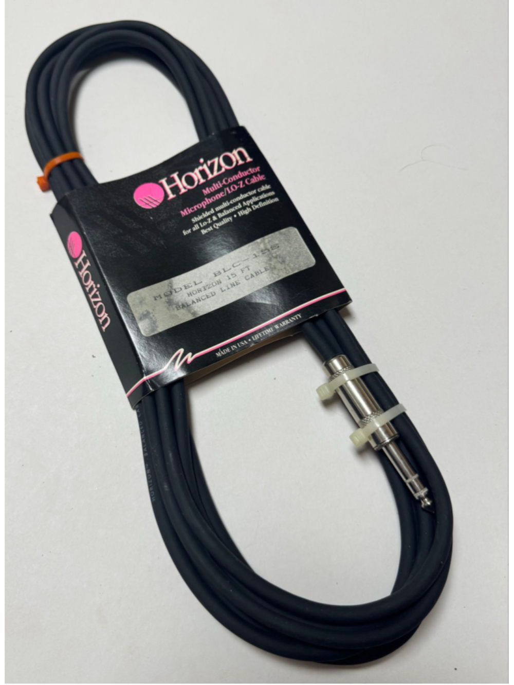 Horizon 15ft Balanced Microphone Cable BLC-15S - 1/4” to stripped bare tinned